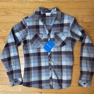 NWT Columbia plaid flannel shirt; women’s XS